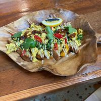 Tofu scramble on toast at Foraged in Seddon