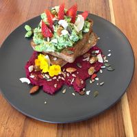 Avocado smash at Foraged in Seddon