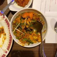 Mixed Jhal Frazi not on menu made by friendly staff Gaurav  after knowing I was vegan. Highly recommended. Walkable distance from Minato Akasaka station Exit 2  at Moti Akasaka - Maybe closed in Tokyo