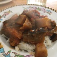 Curry and rice at Adh Danlann Gallery Cafe in Dingle