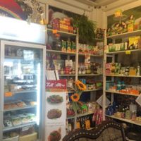 refrigerated and dry food area  at Vegan Store Stall 83 in Rome
