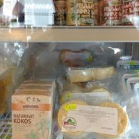 vegan store products at Vegan Store Stall 83 in Rome