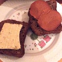 Vegan cheese and salami at Vegan Store Stall 83 in Rome