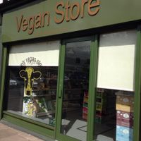 Front of store-appealing and clean, a must visit for vegan staples and treats at Purely Vegan Store in Birmingham