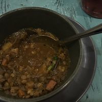 Vegan soup: mashroom with lentils  at Okiem i Brzuchem in Katowice