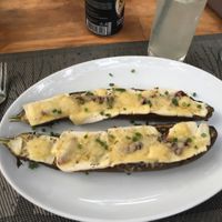 baked aubergine at Banlle in Siem Reap