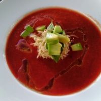 Banana Flower with Gazpacho Soup at Banlle in Siem Reap