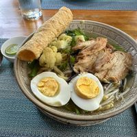 Vegetarian soup noodle (can opt for eggless)  at Banlle in Siem Reap