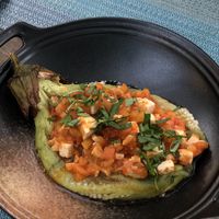 Eggplant starter  at Banlle in Siem Reap