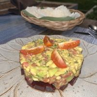 Beet and avocado appetiser   at Banlle in Siem Reap