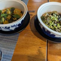 curry and moringa soup at Banlle in Siem Reap