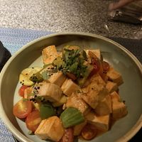 Sweet and sour tofu with cucumber  at Banlle in Siem Reap