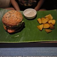 Tofu burger at Banlle in Siem Reap