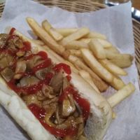 Hot-Gie - mushroom hotdog at Banlle in Siem Reap