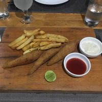 Vegan Fish n Chips  at Banlle in Siem Reap