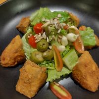 Stuffed tofu appetizer/salad at Banlle in Siem Reap