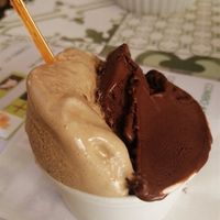 Coffee and dark chocolate at Fonte della Salute in Rome