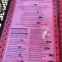 Menu  at Kabab and Curry in Williamsville