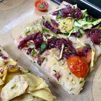 vegan pizza at Grano Frutta e Farina in Rome