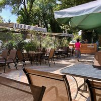 The patio area at Platan in Samarkand