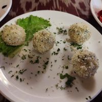 Cheese balls at Minzifa in Bukhara