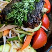 Seaweed filet filled with tofu 🌱👍 at Quy Nguyen - Vegan Living in Berlin