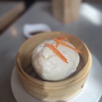 Steam bun filled with mushrooms and vegetables   at Quy Nguyen - Vegan Living in Berlin
