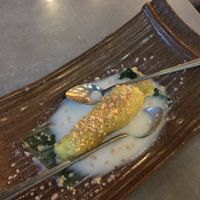 Steamed banana dessert at Quy Nguyen - Vegan Living in Berlin