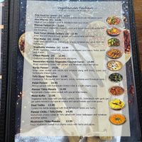veg menu   at Taste of The Himalayas in San Diego