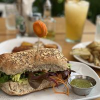 Sandwich vegetal + papas   at Organico Fortuna in La Fortuna