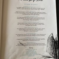 Menu at Organico Fortuna in La Fortuna