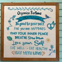 Vision board at Organico Fortuna in La Fortuna