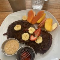 Vegan Banana pancakes  at Organico Fortuna in La Fortuna