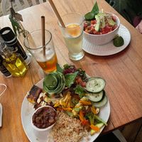 Rice and beans  at Organico Fortuna in La Fortuna