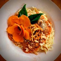 Cashew Pasta at Organico Fortuna in La Fortuna