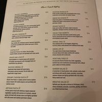 PB menu  at Organico Fortuna in La Fortuna