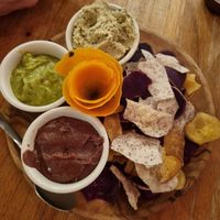 Guacamole, Beanpaste, Hummus, Chip at Organico Fortuna in La Fortuna