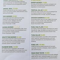 Lunch & dinner menue Part 2 at Organico Fortuna in La Fortuna