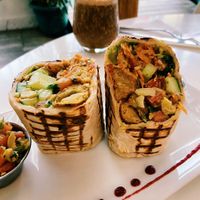 Falafel burrito   at Organico Fortuna in La Fortuna