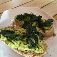 avocado toast at Organico Fortuna in La Fortuna