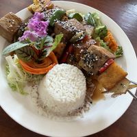 Tofu skewers   at Organico Fortuna in La Fortuna