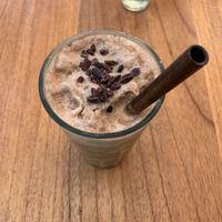 Almond mild coco ice coffee at Organico Fortuna in La Fortuna