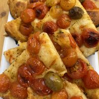 vegan focaccia   at La Pupetta in Bari