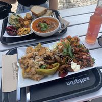 Middle plate and soup and big plate  at Sattgrün in Essen
