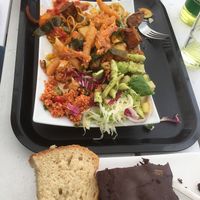 buffet and chocolate cake at Sattgrün in Essen