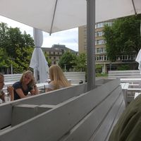 pleasant clean outdoor seating at Sattgrün in Essen
