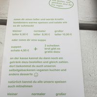 menu at Sattgrün in Essen
