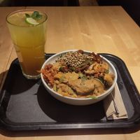 My bowl and large drink at Sattgrün in Essen