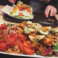 Big plate in the front and small plate in the back. at Sattgrün in Essen