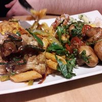 Mixture of buffet items at Sattgrün in Essen